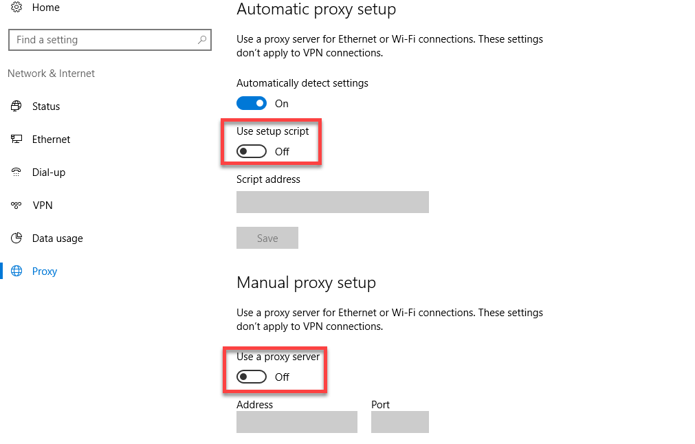 Proxy Settings In Edge Browser