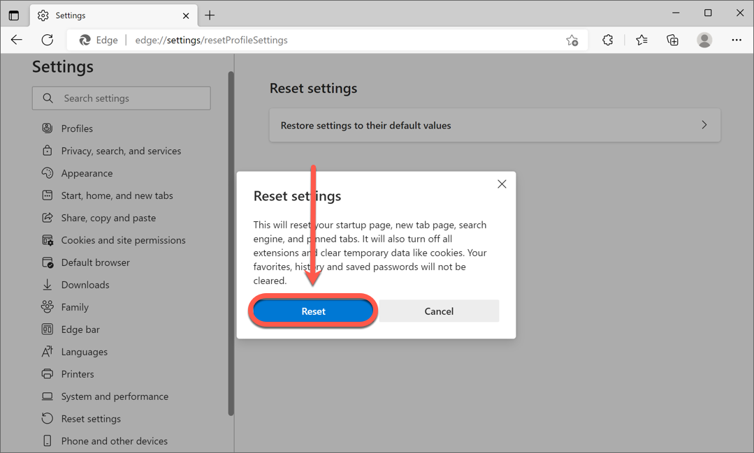 clear cache and cookies using microsoft edge