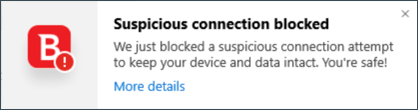 Suspicious connection blocked when I wasn't browsing : r/BitDefender