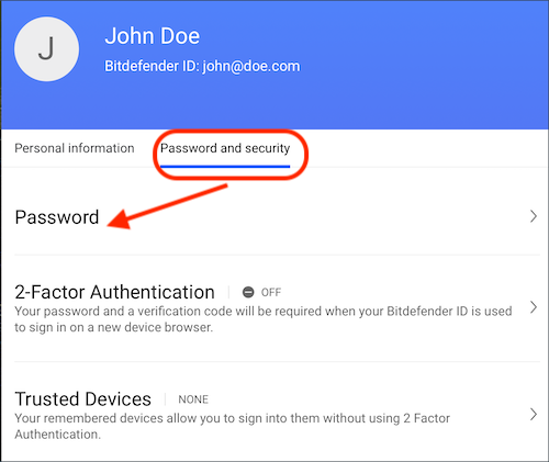 How To Reset The Password For Your Bitdefender Central Account - john doe's password for roblox
