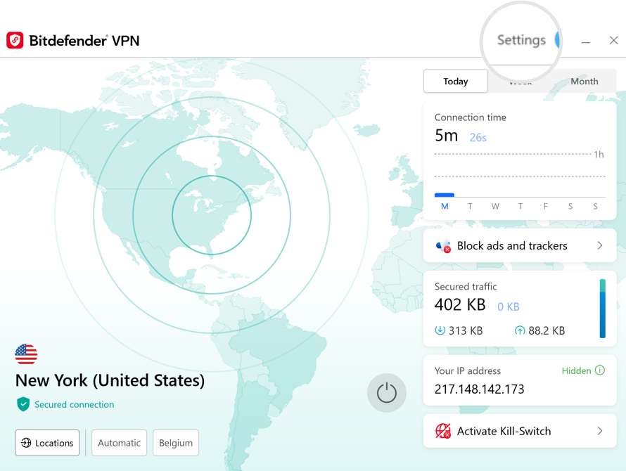 Antivirus Bitdefender con VPN Premium opzionale