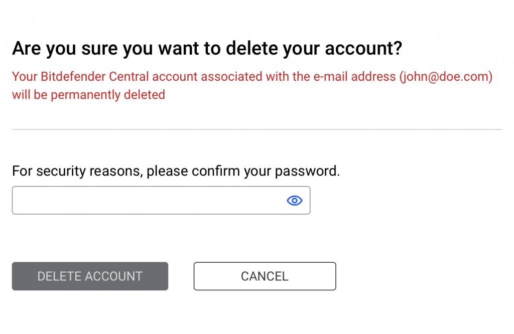 How Can I Delete My Bitdefender Central Account?