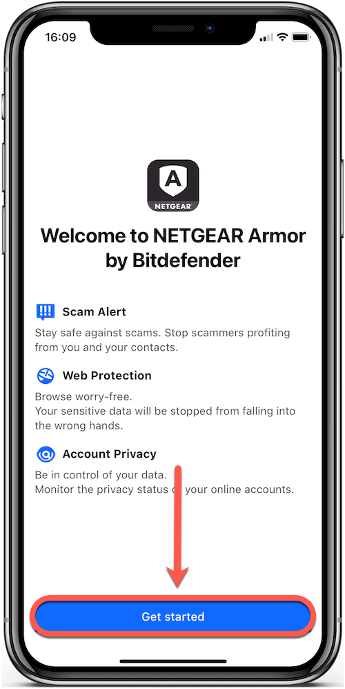 Install NETGEAR Armor on iOS - Get started