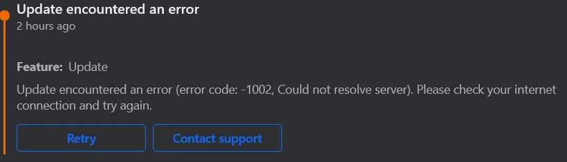 Bitdefender update errors: -1002