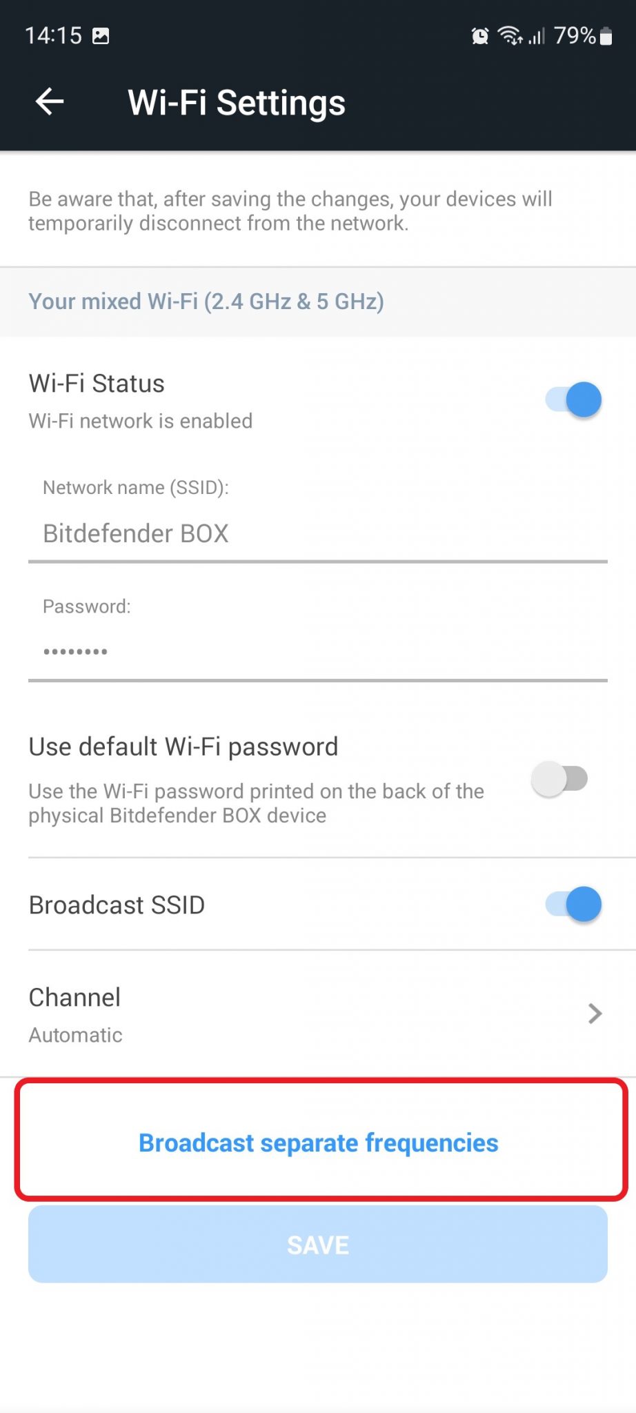 How to set up separate SSIDs for 5GHz & 2.4GHz on Bitdefender BOX