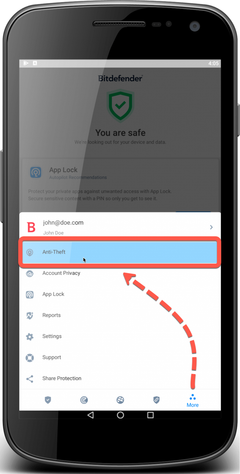 How To Use Bitdefender Anti-Theft On Android Devices