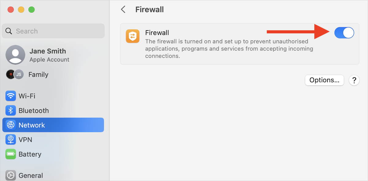 How to turn off Firewall - macOS