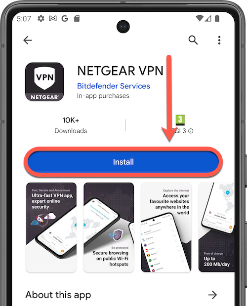 Install NETGEAR VPN on Android