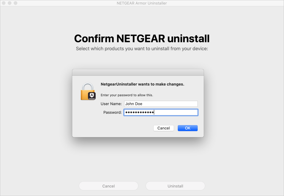 uninstall NETGEAR macOS