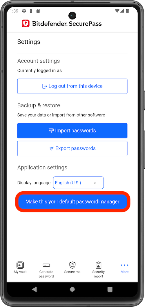 Make this your default password manager