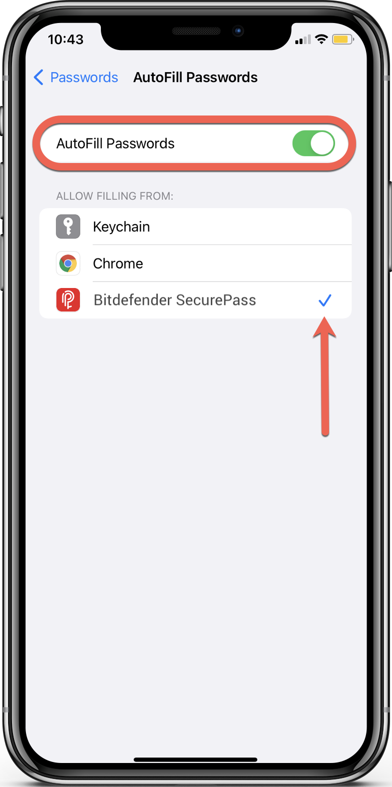 How to autofill passwords on iOS 17 and earlier