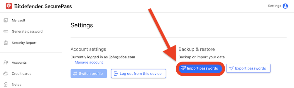 How to Import Passwords into SecurePass