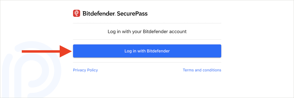 Log in with Bitdefender