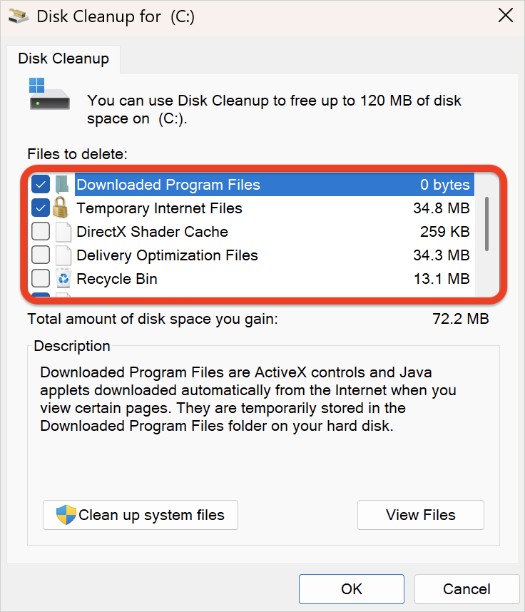 Disk Cleanup